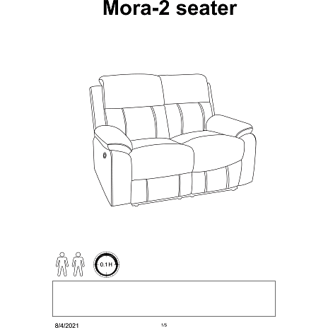 Mora 2-pers. lænestol - mørkegrå