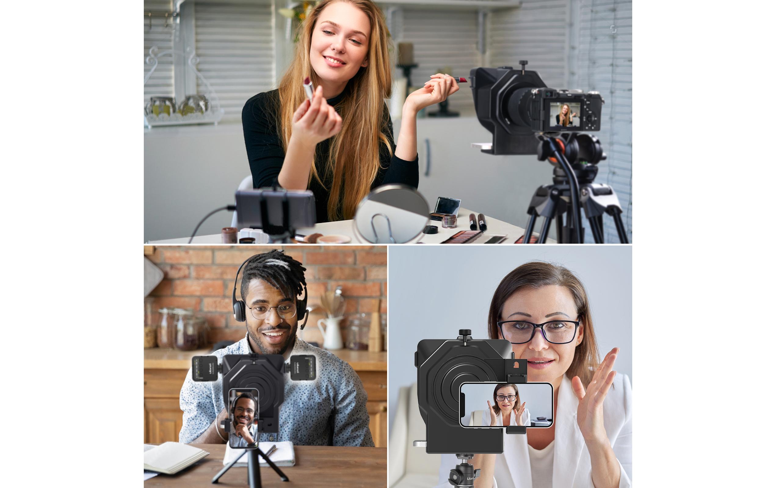 PT-15 Universal TeleprompterTeleprompter für Smartphones und Kameras