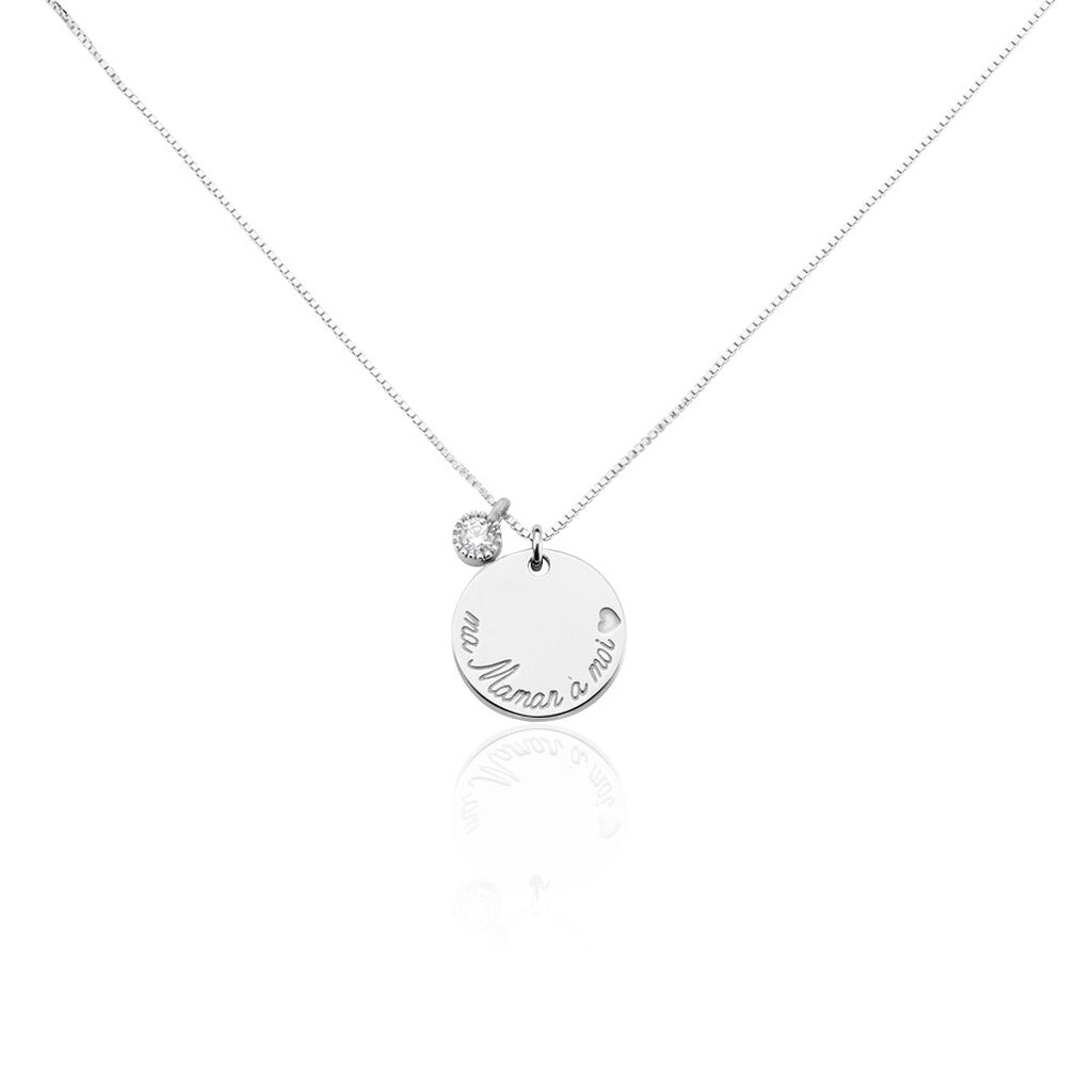 Collier Argent Blanc Raimbaut Oxyde De Zirconium