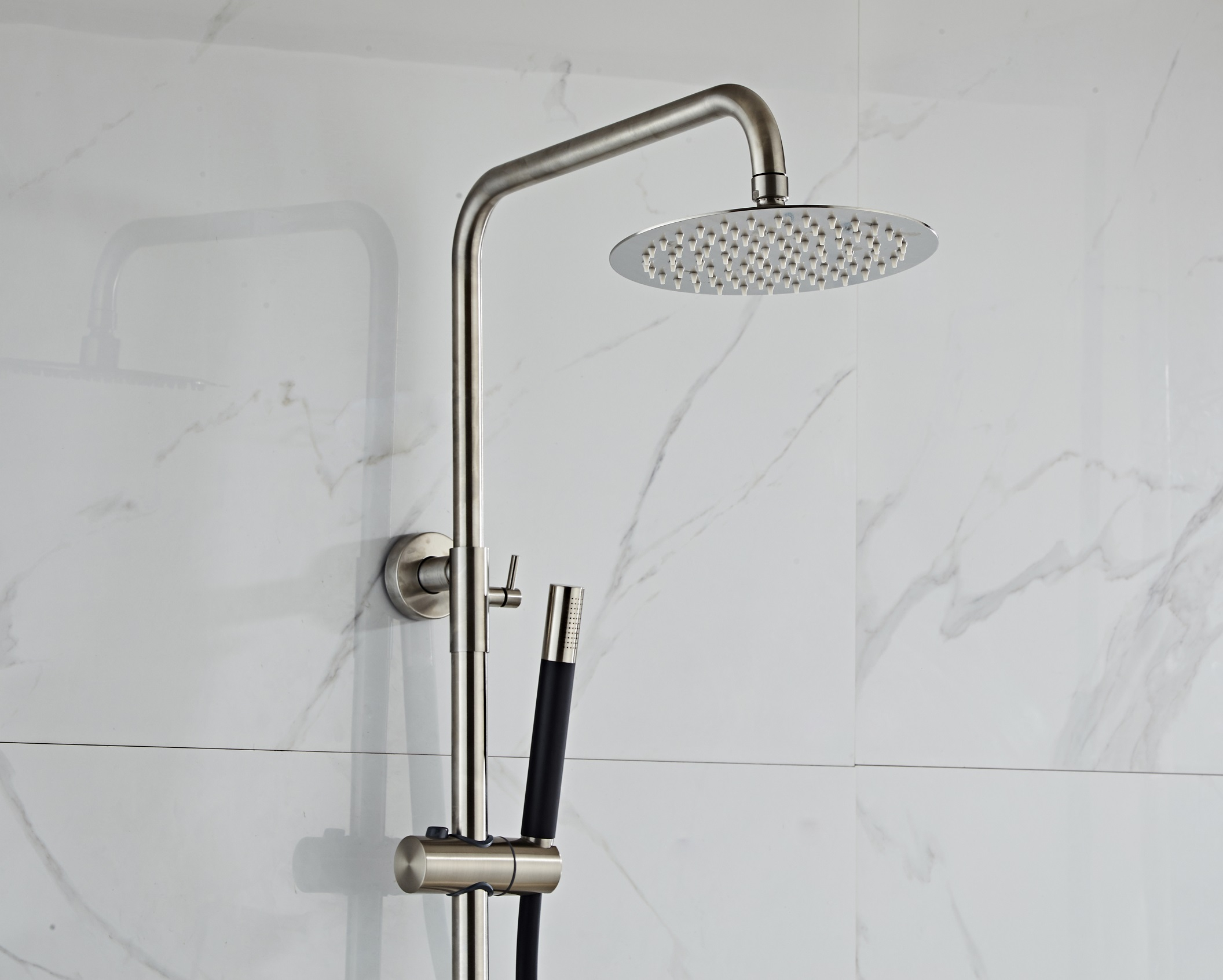 Saniclear Exclusive Pro volledig 304 RVS regendouche opbouw 20cm zwart