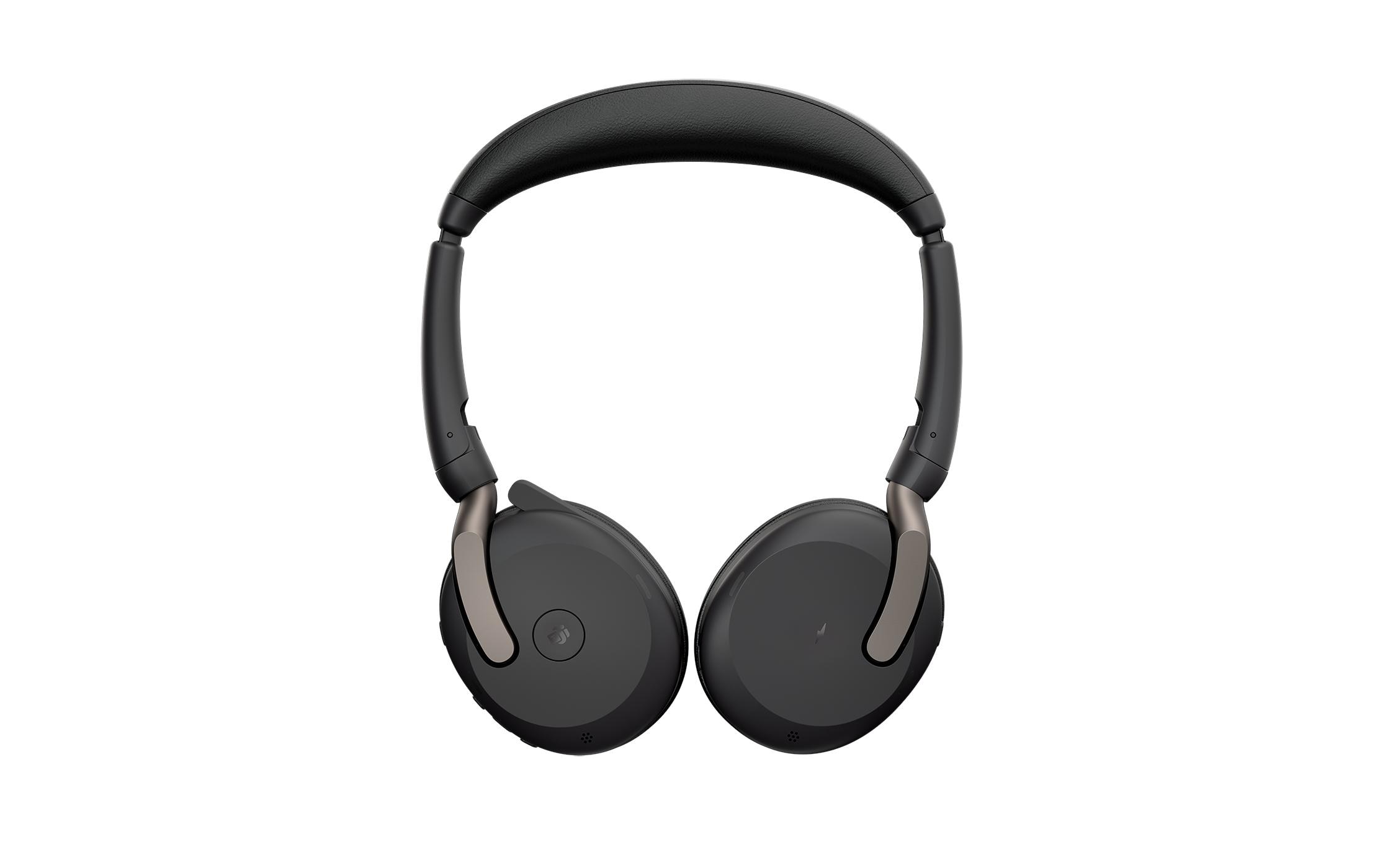 Headset Evolve2 65 Flex Duo MS, USB-A, inkl. Ladestation<br>Ultrakompaktes professionelles Headset für unterwegs mit der besten aktiven Geräuschunterdrückung seiner Klasse