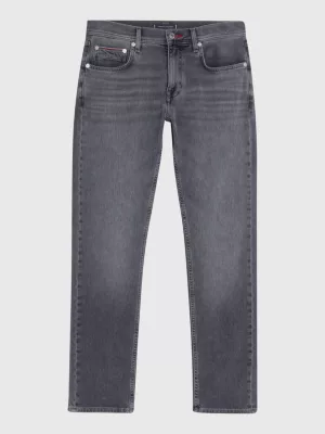 Calça jeans Denton reta com bigodes