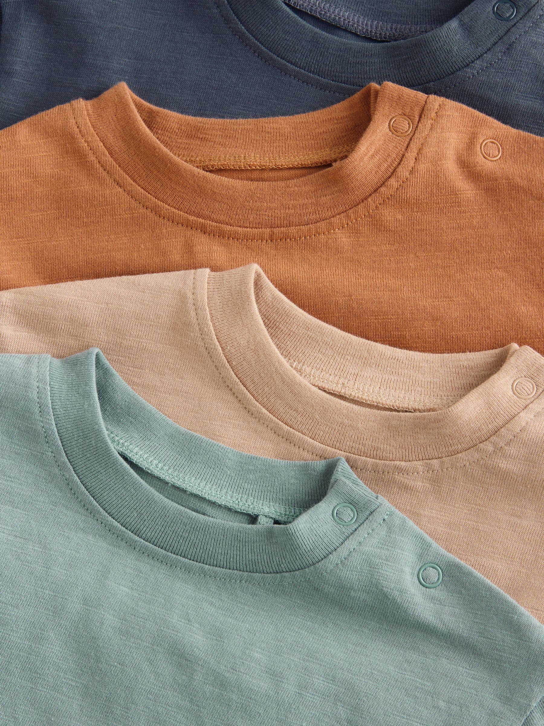 Mineraalkleurig - Baby T-shirts met lange mouwen 4 stuks (0mnd-2jr)