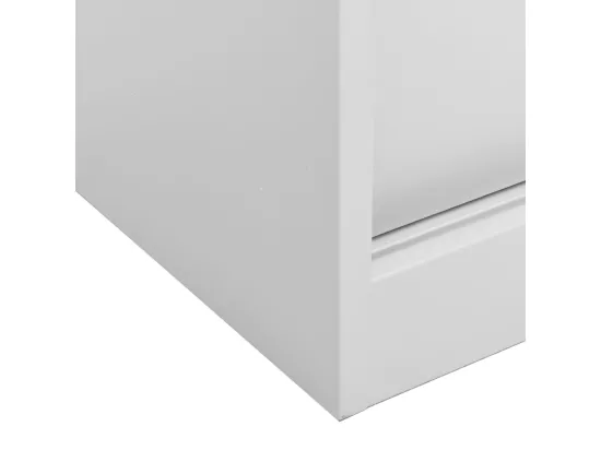Armoire de bureau porte coulissante Gris clair 90x40x90 Acier