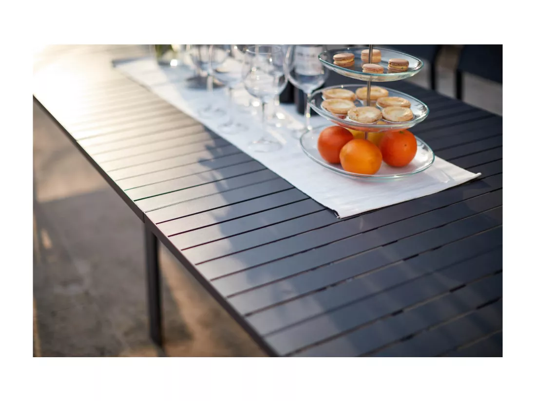 Salon de jardin extensible en alu 6 personnes OLAHO