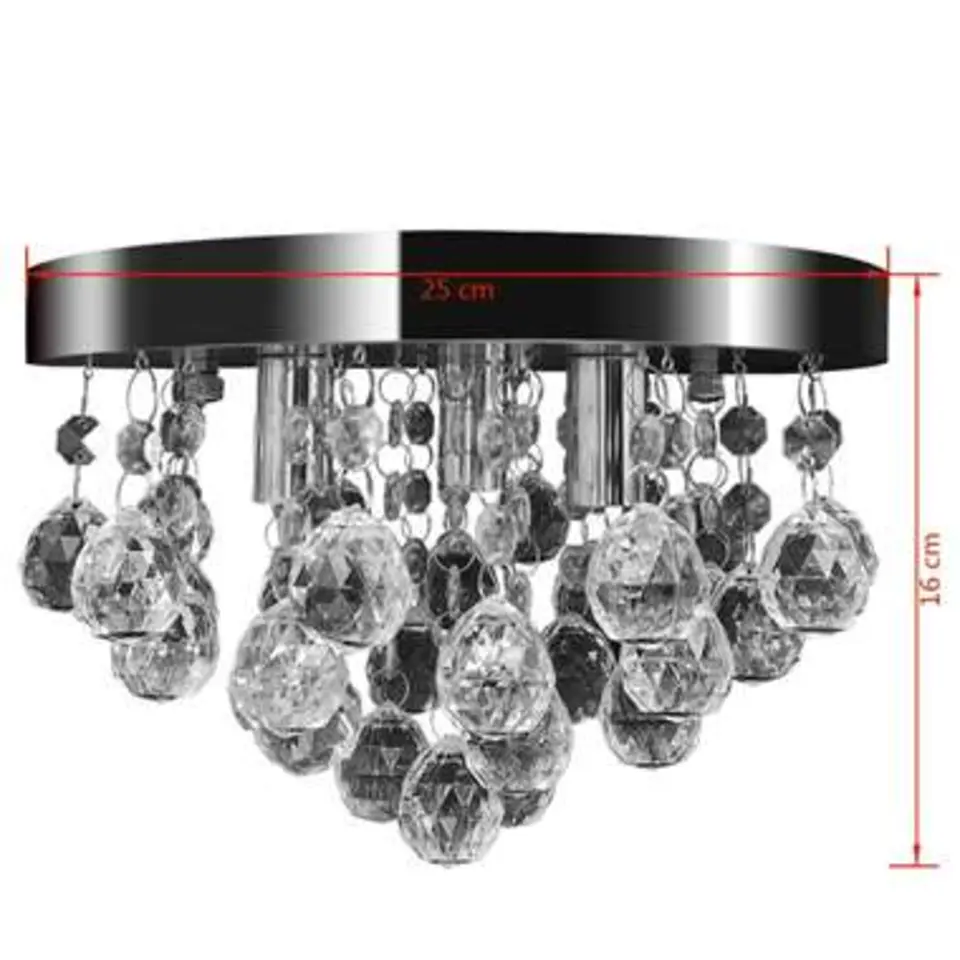 vidaXL - Plafondlamp - Transparent - Metaal