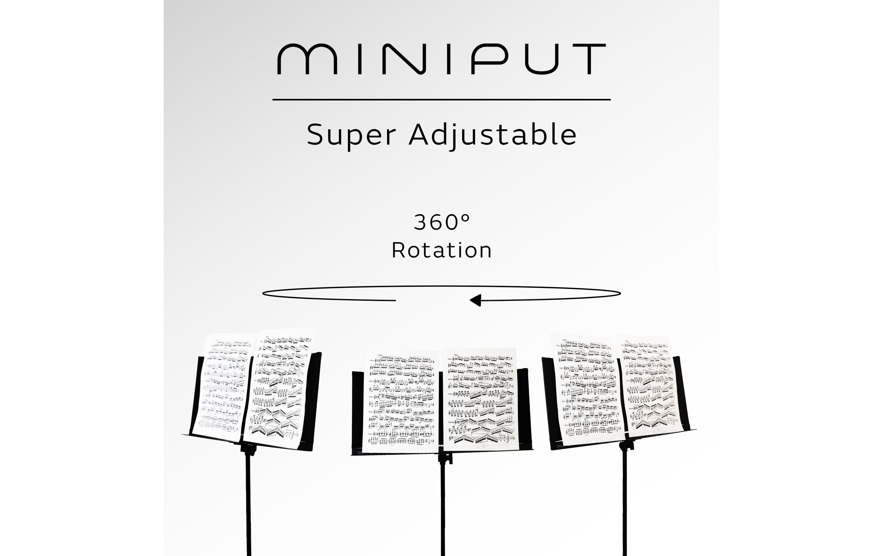 Ultraportabler Notenständer ClassicNotenpult mit einem Höhenbereich von 34 cm bis 119 cm