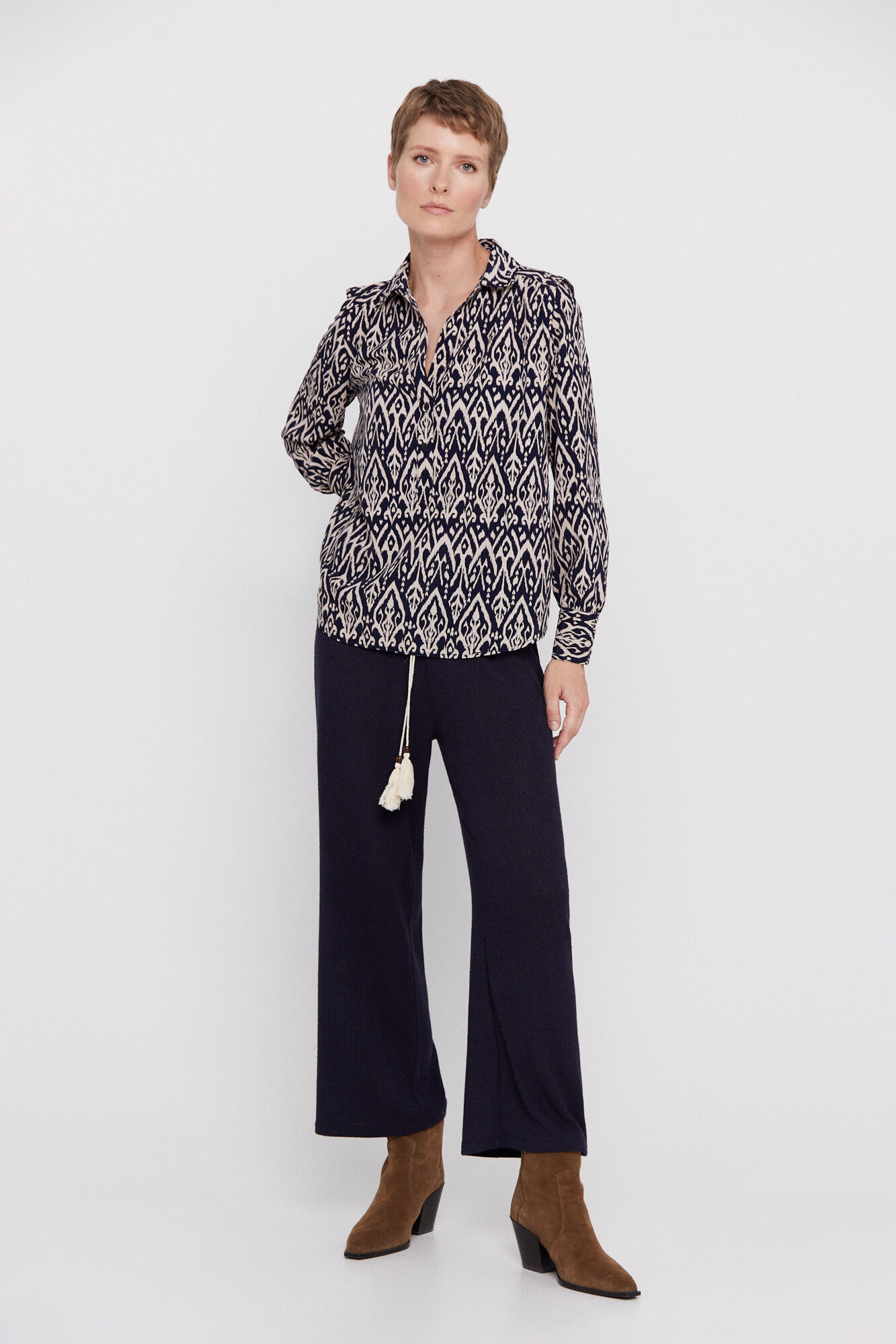 Blusa estampada - Estampa azul