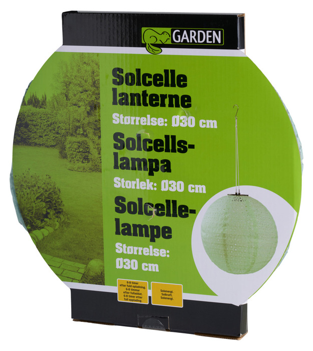 Solcellelanterne Ø30 cm - Garden