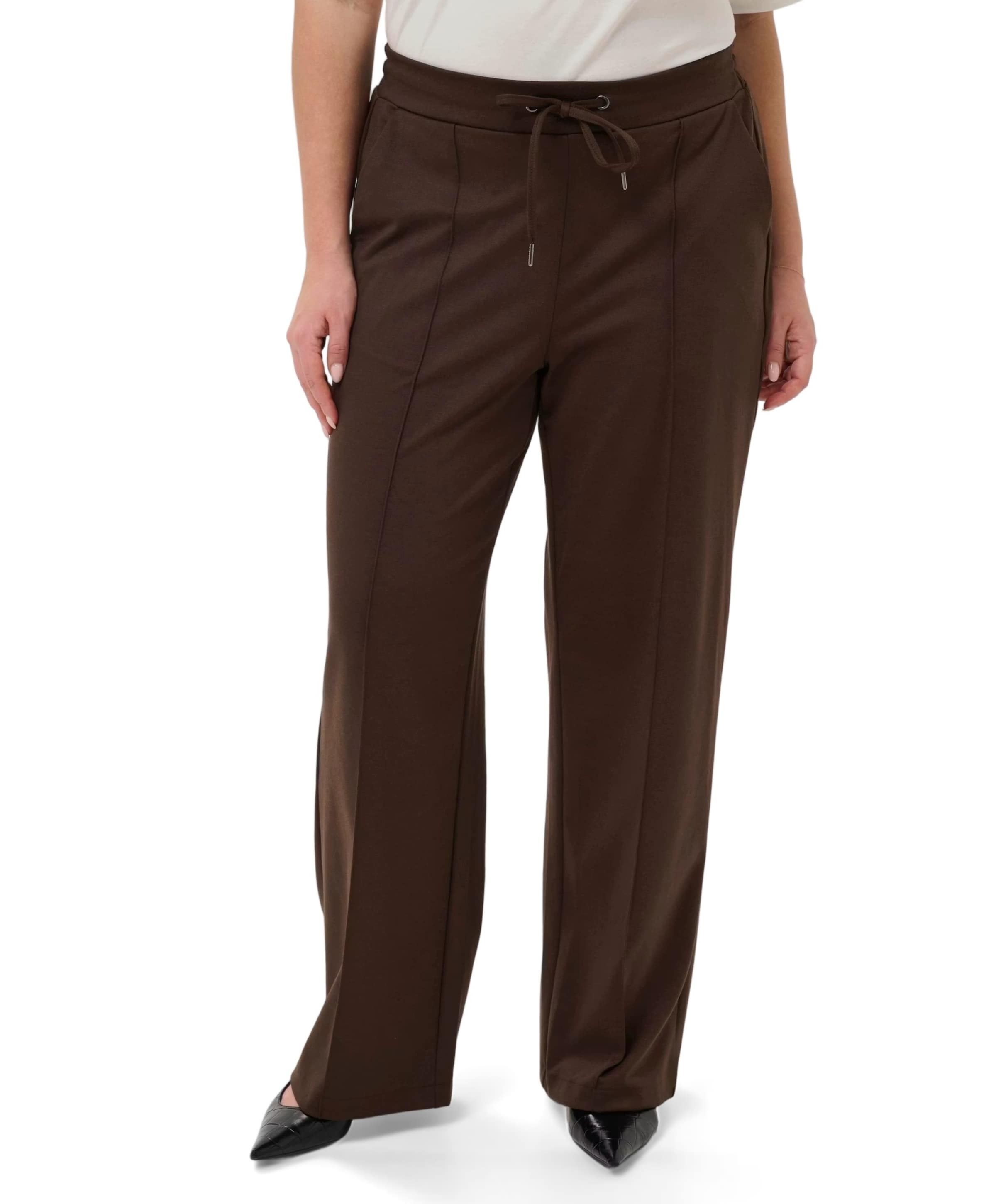 KAFFE Curve KCjenna Straight dames broek bruin