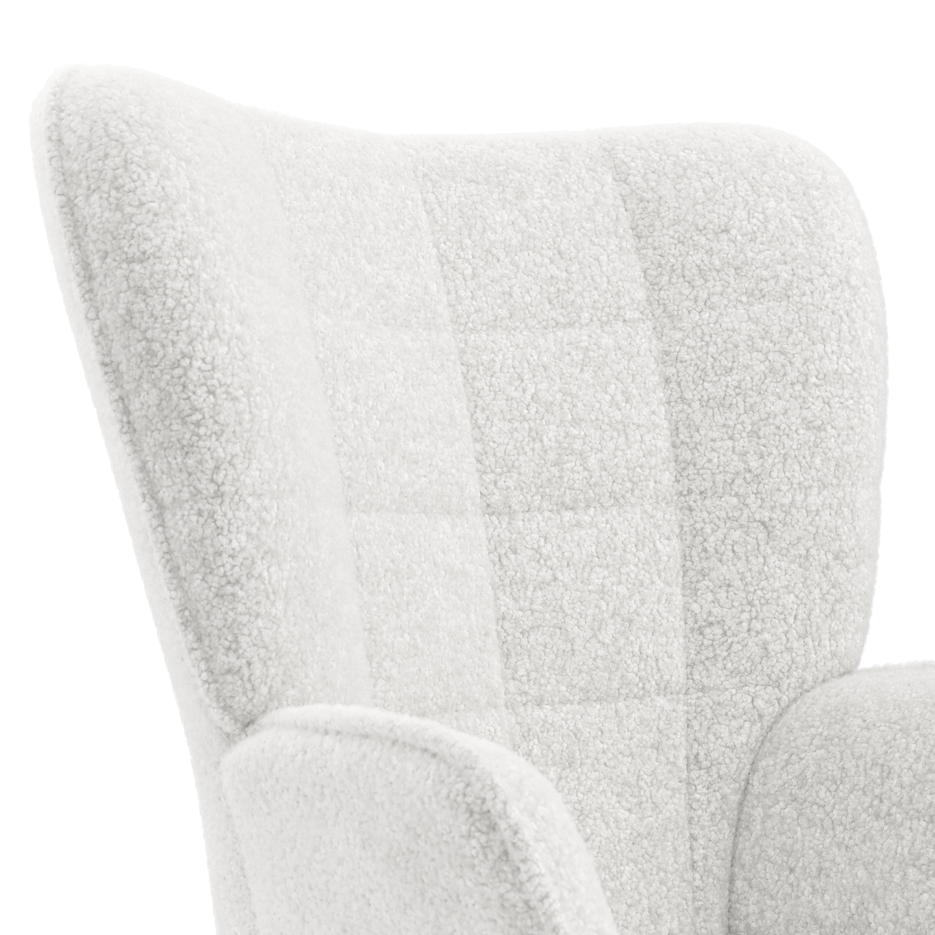 Sessel mit Hocker TEDDY weiss