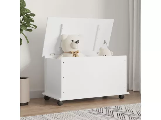 Coffre de rangement et roulettes ALTA blanc 73x39,5x43 cm