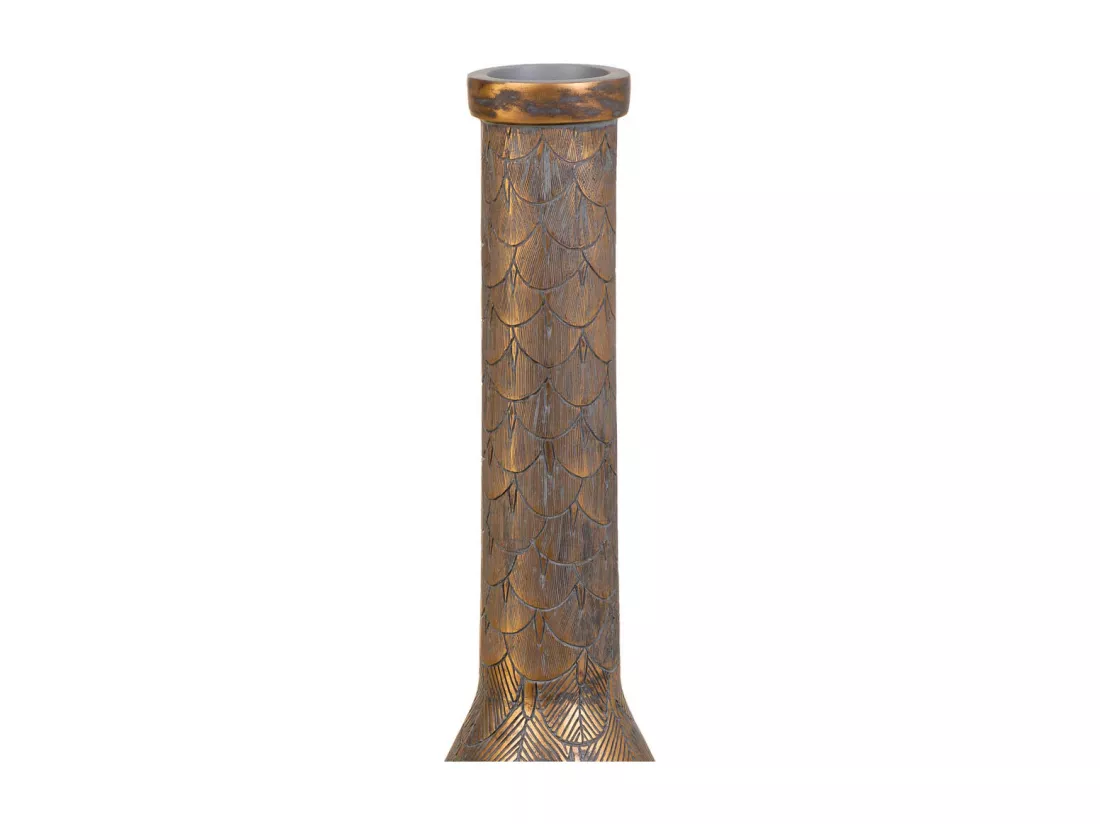 Vase en polyrésine marron 17,5x17,5x100h
