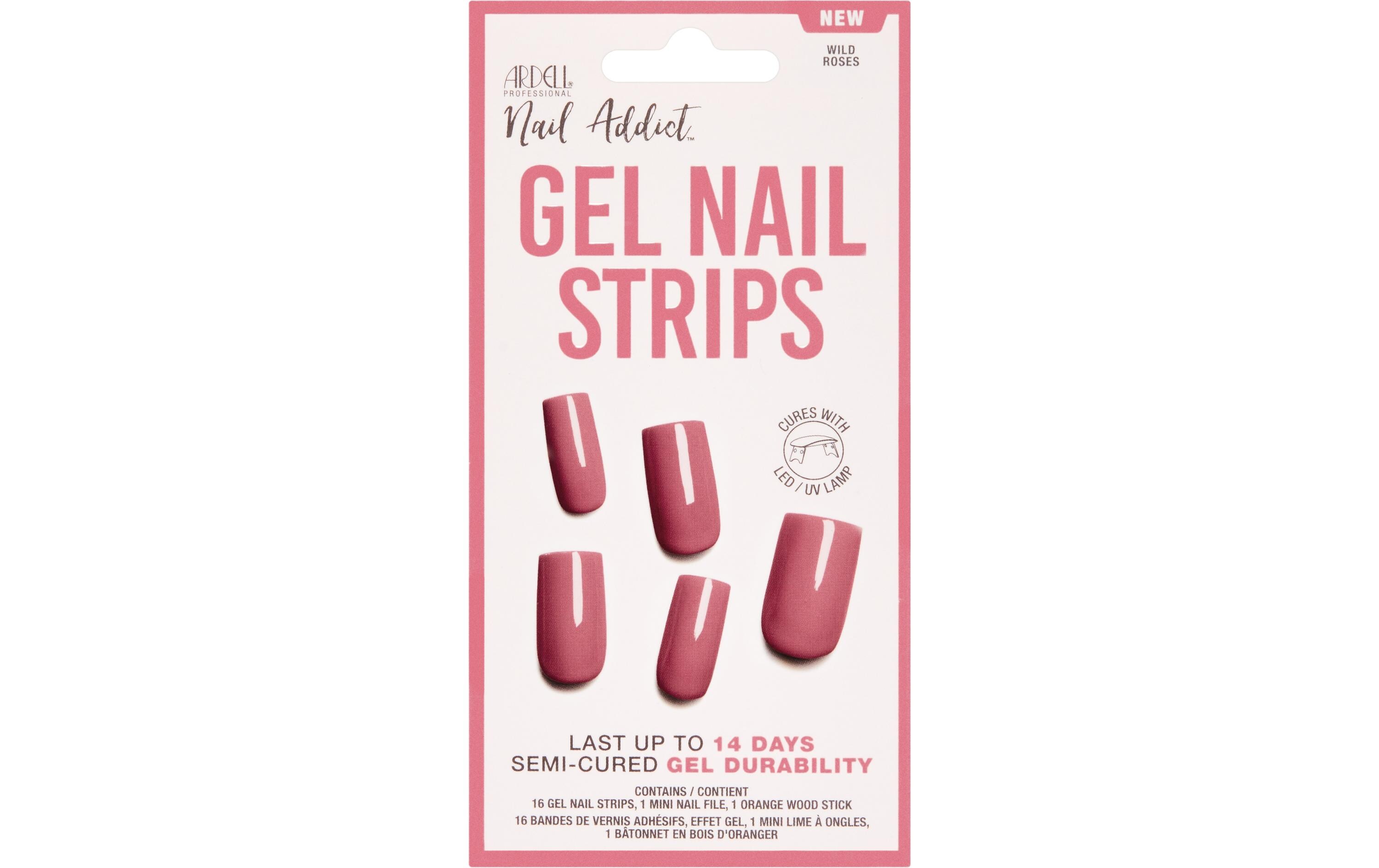 Gel Nail Strips Wild Roses 16 StückNagellack, der nicht trocknen muss, nicht absplittert und auch noch länger hält