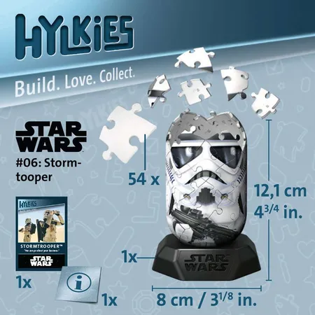 Ravensburger 3D Puzzle - Hylkies Star Wars #06 Stormtrooper, 54 Teile