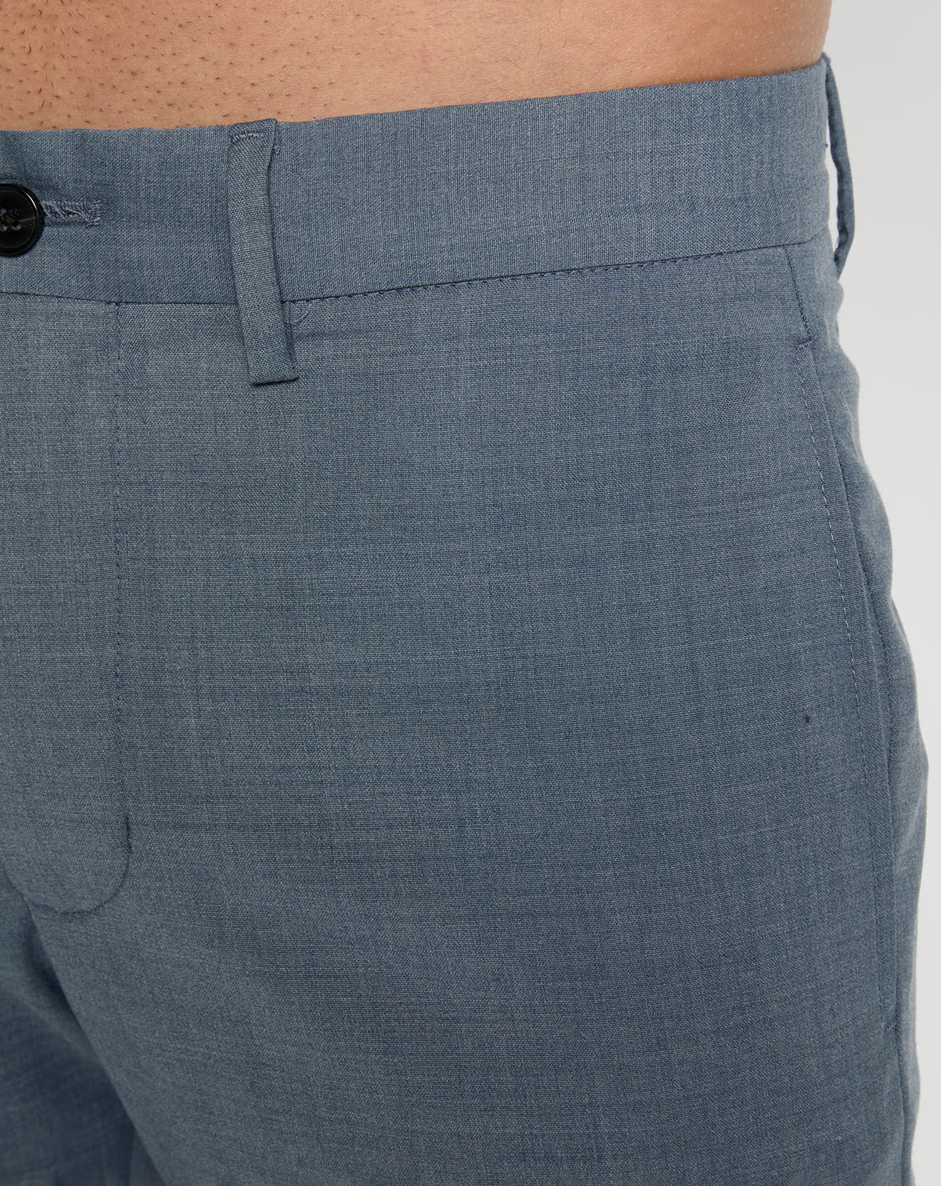 Tommy Hilfiger Pantalon ajusté en Laine mélangée Hampton Travel Tropical bleu
