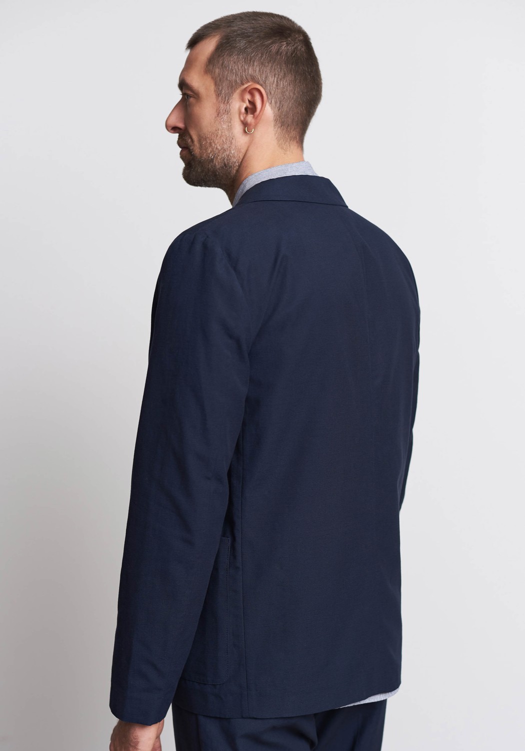 About Companions Blazer Enver Navy Tencel