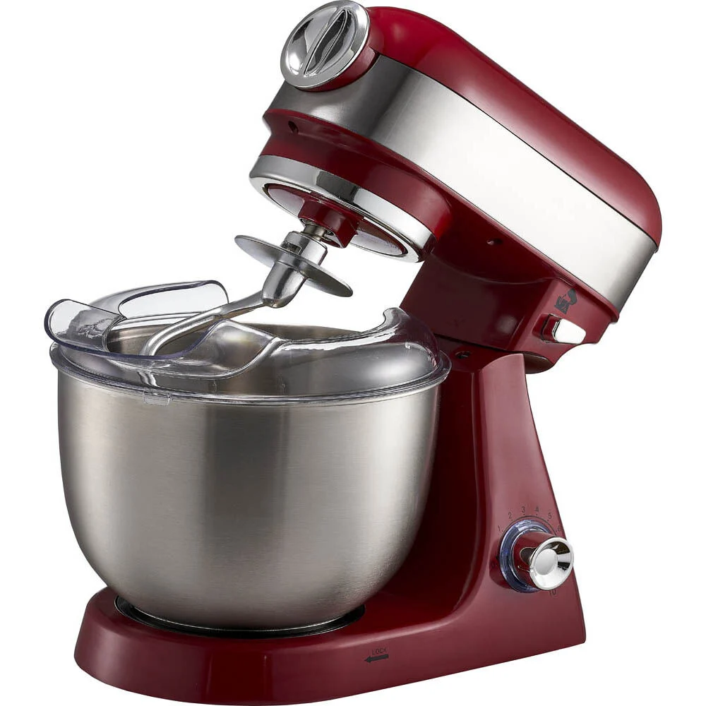 Robot pâtissier Cuisilux 4 en 1 gris et rouge 5 L