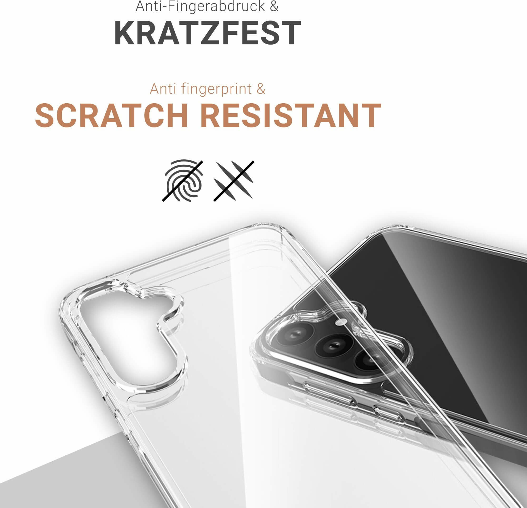 Samsung Galaxy A55 Hybrid Hülle TPU Bumper   Acryl Rückseite Pankow (11052) - Transparent