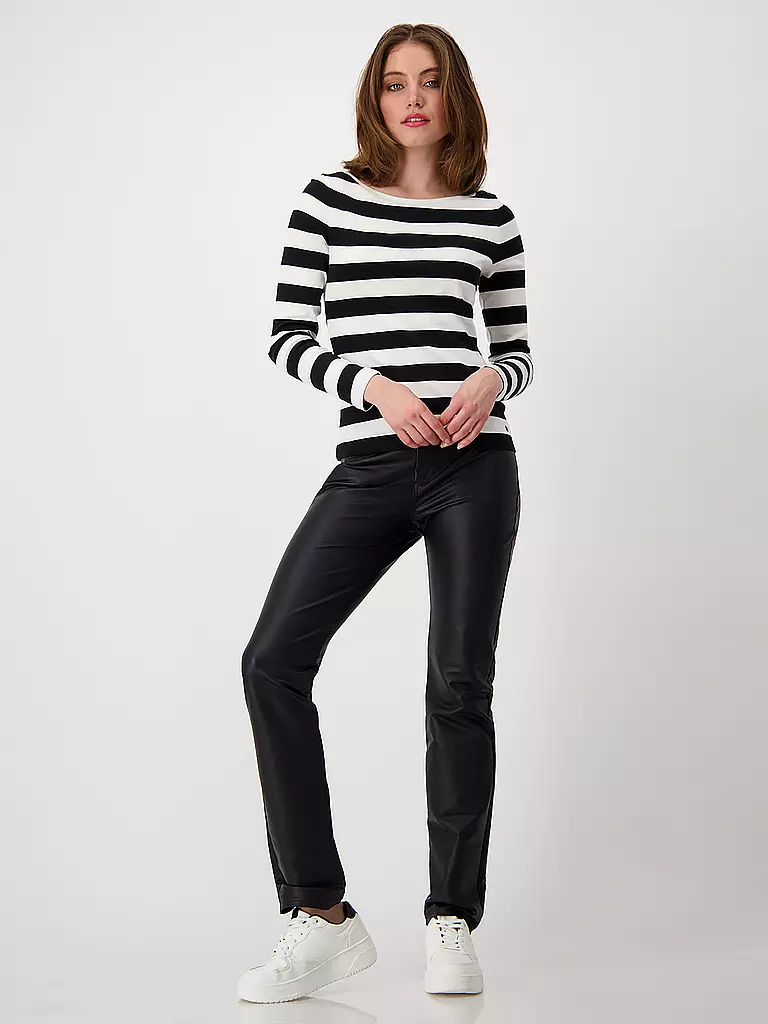 MONARI Langarmshirt schwarz