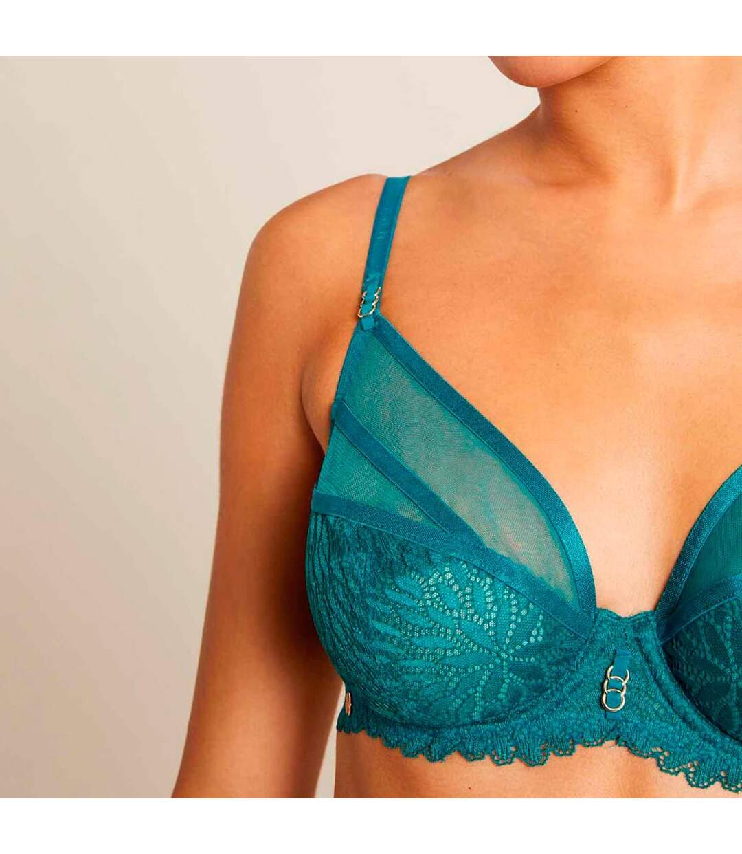 Soutien-gorge corbeille turquoise Yasmine