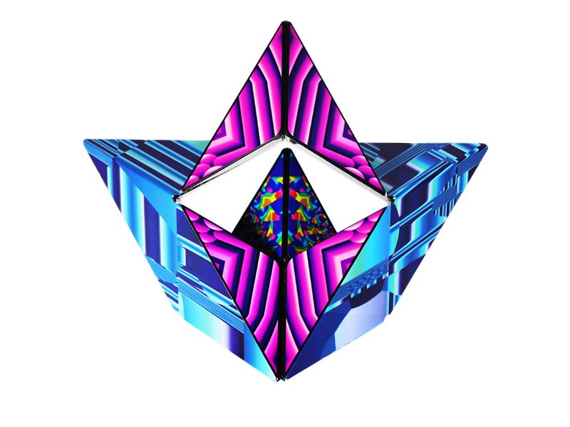 Shashibo Cube Blue Crystal – by Artist Laurence Gartel 2.0 Magnetischer Zauberwürfel