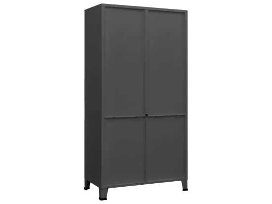 Garde-robe industrielle Anthracite 90x50x180 cm Métal