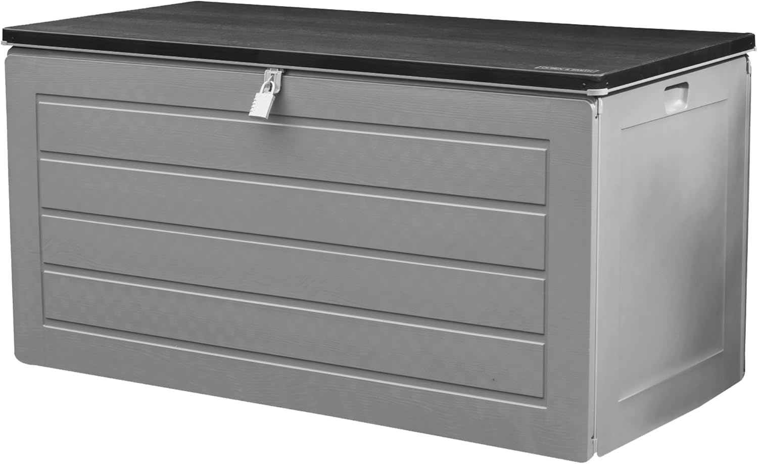 Olsen & Smith Gartenbox 680L | Wasserdicht & Wetterfest Abschließbare Polypropylene Aufbewahrungsbox aus | Große Gartentruhe für Garten, Balkon & Terrasse | Robust, Geräumig & Pflegeleicht–Anthrazit