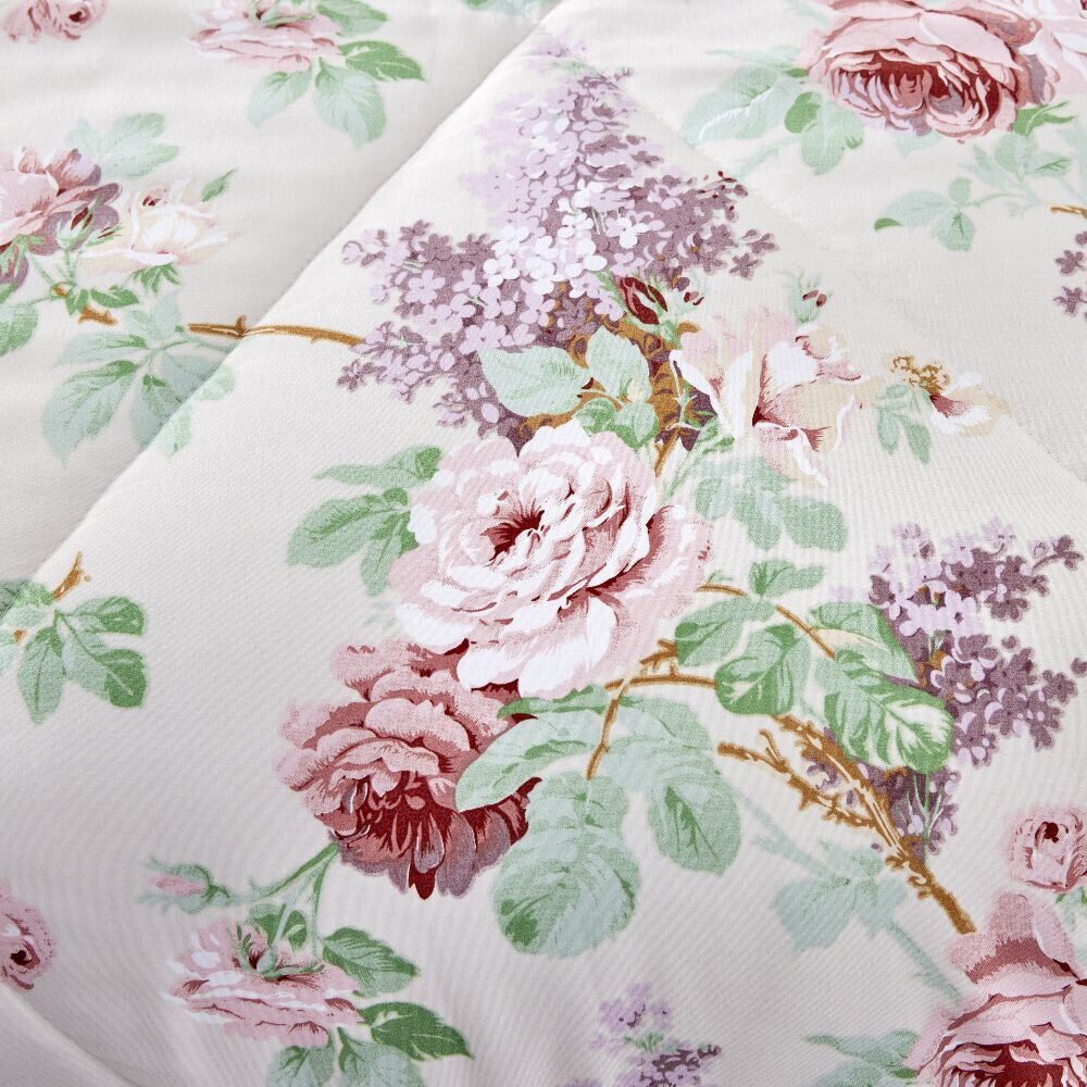 Couette imprimé roses 240x220cm polyester