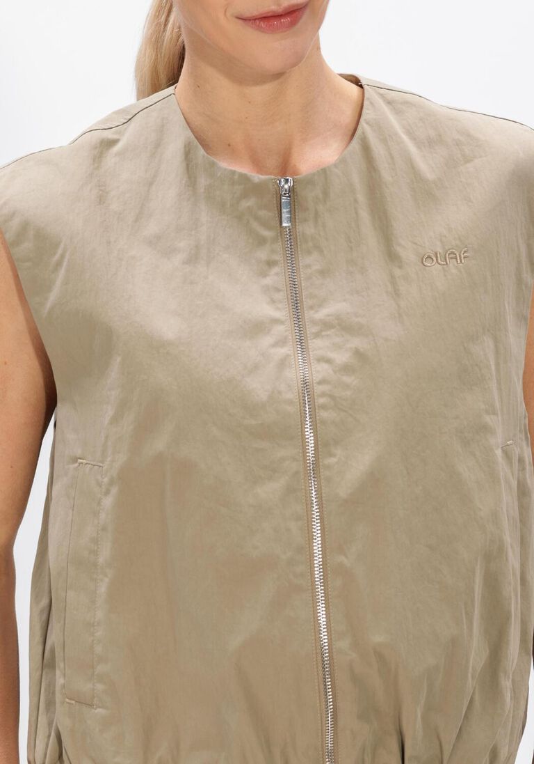 khaki olaf hussein bodywarmer zip up gilet
