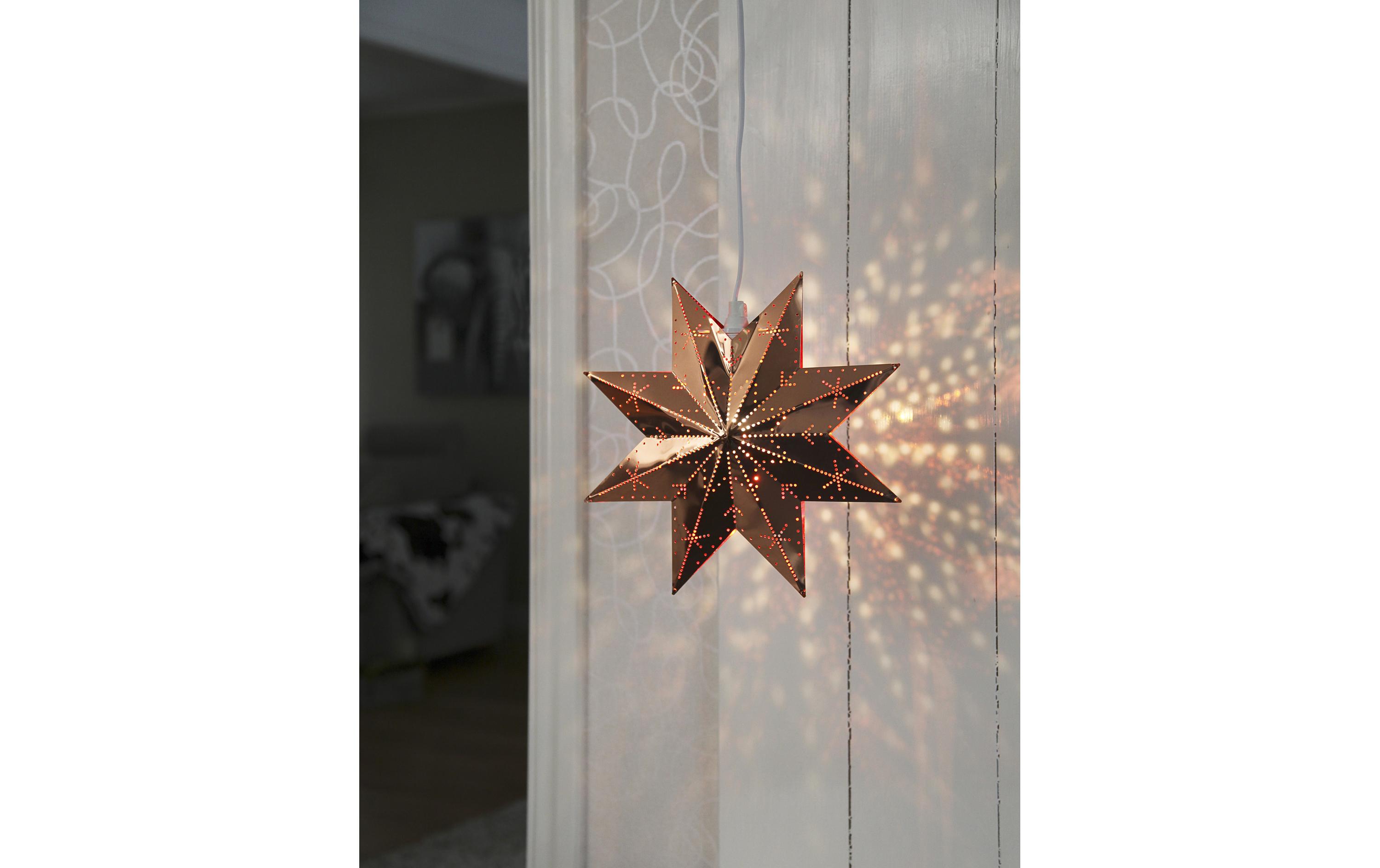 Fensterhänger Metallstern Classic, 28 cm, KupferStimmungsvolle Fensterbeleuchtung aus Metall
