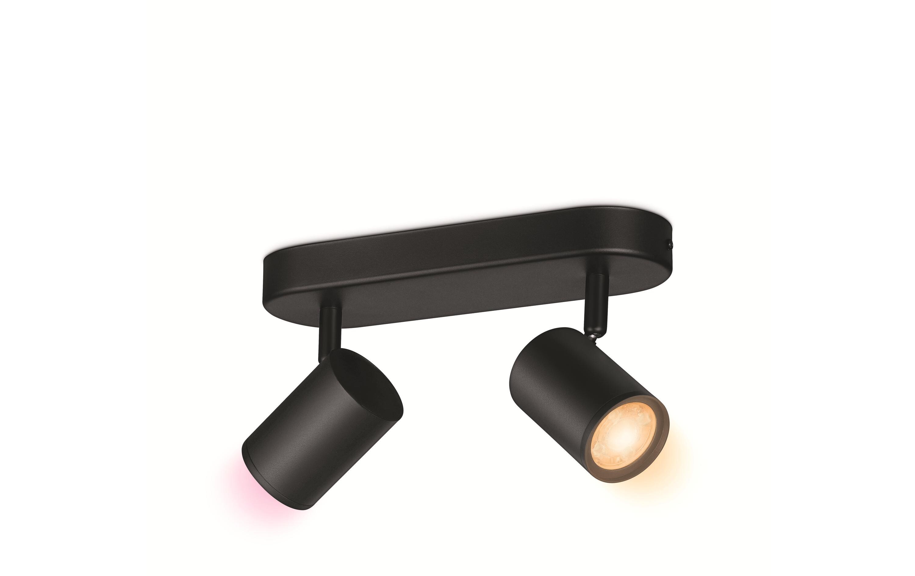 IMAGEO 2er Spot Tunable White & Color Deckenleuchte SchwarzSmartes Leuchtmittel, steuerbar über Bluetooth, Matter, WLAN