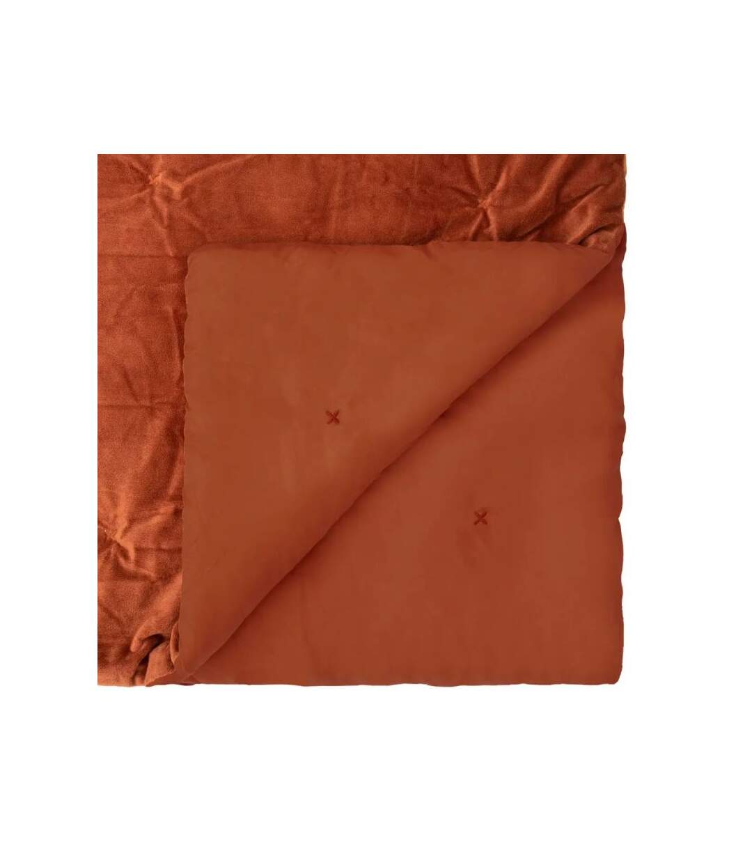 Couvre lit en Velours Jiling 240x260cm Terracotta