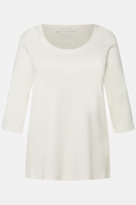 T-Shirt, A-Linie, Rundhals, Halbarm, Pima Cotton