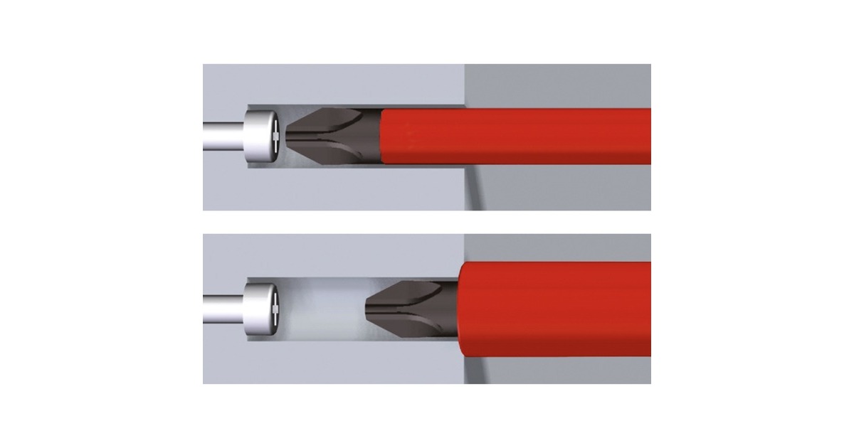 WihaSchroevendraaierset SoftFinish electric slimFix  (Rood/geel, 6-delig)