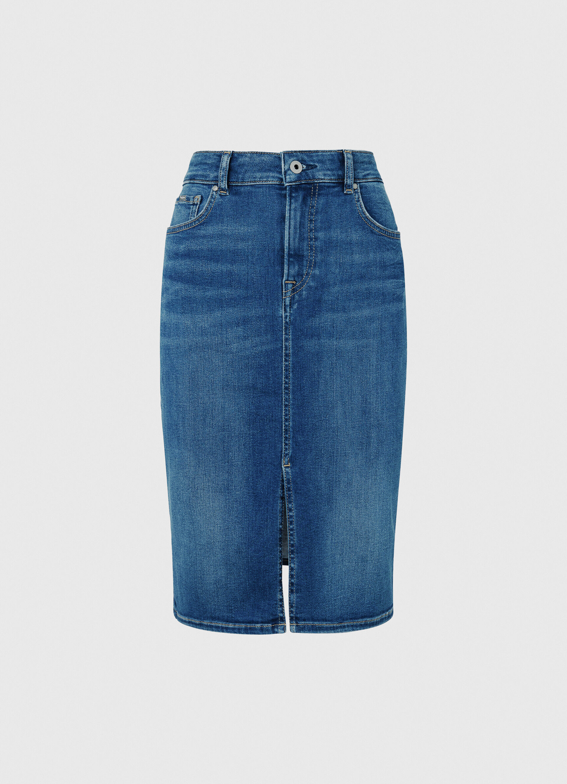 Saia jeans de corte regular - jeans