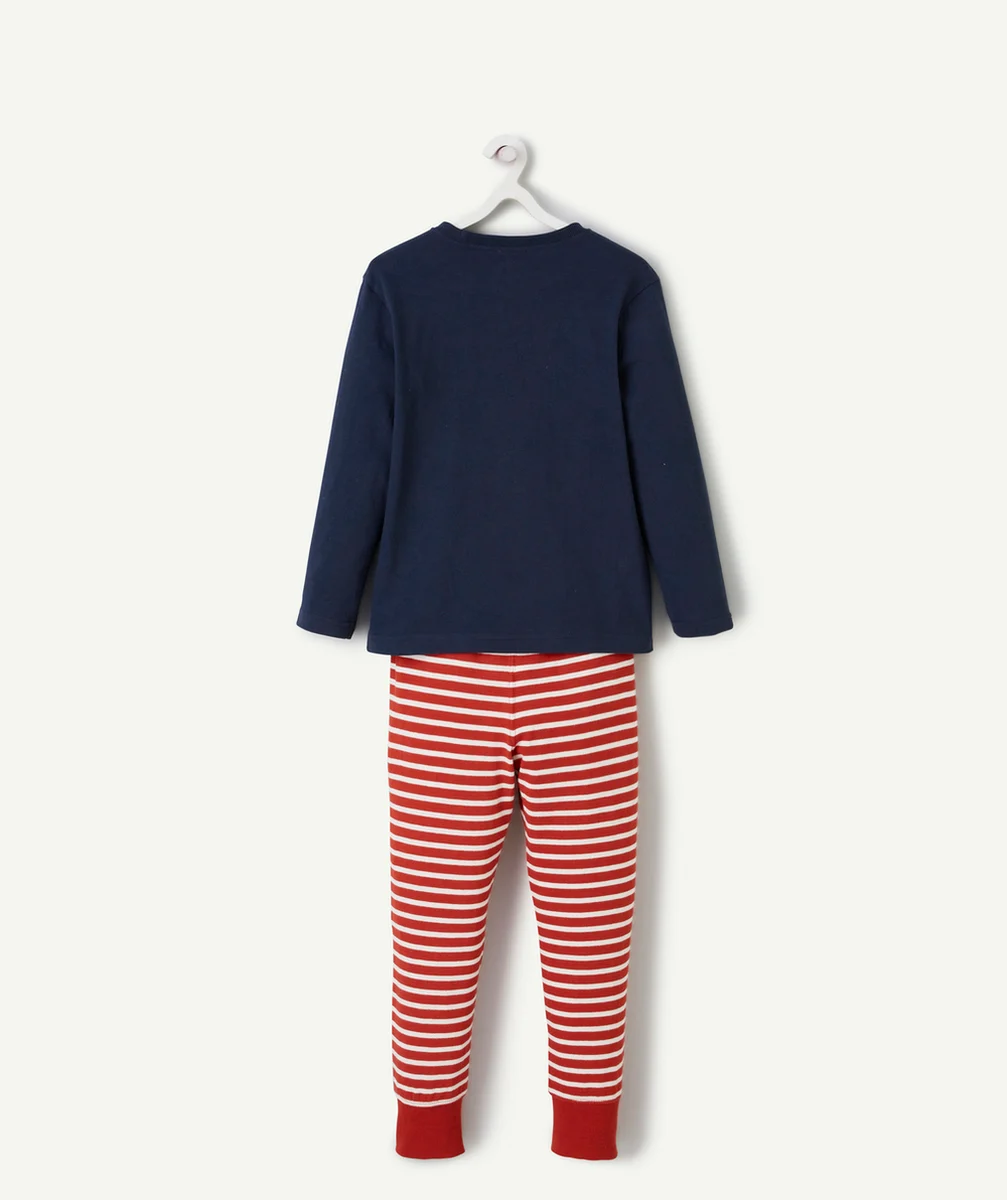 PYJAMA MANCHES LONGUES GARÇON EN COTON BIO PHOSPHORESCENT THÈME BANDIT