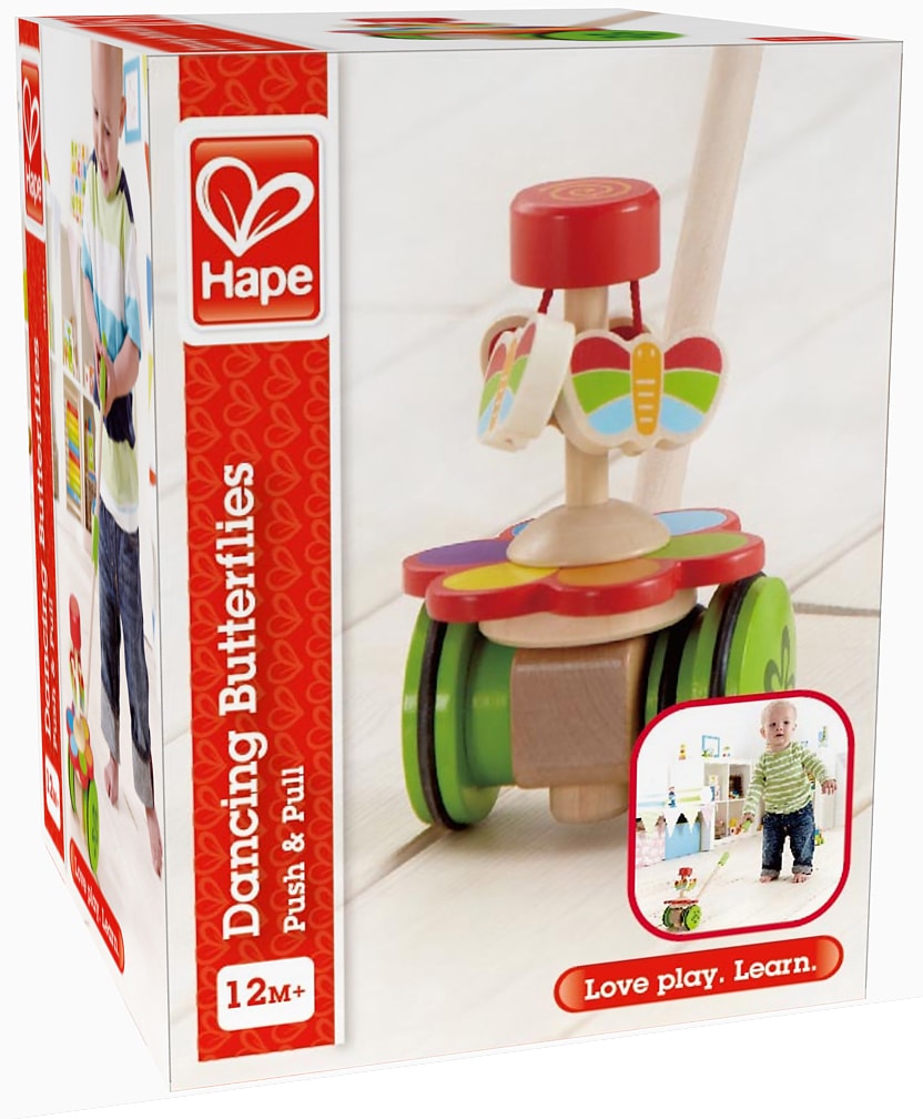 Hape Schiebestab »Schmetterlinge« trainiert Fein-und Grobmotorik