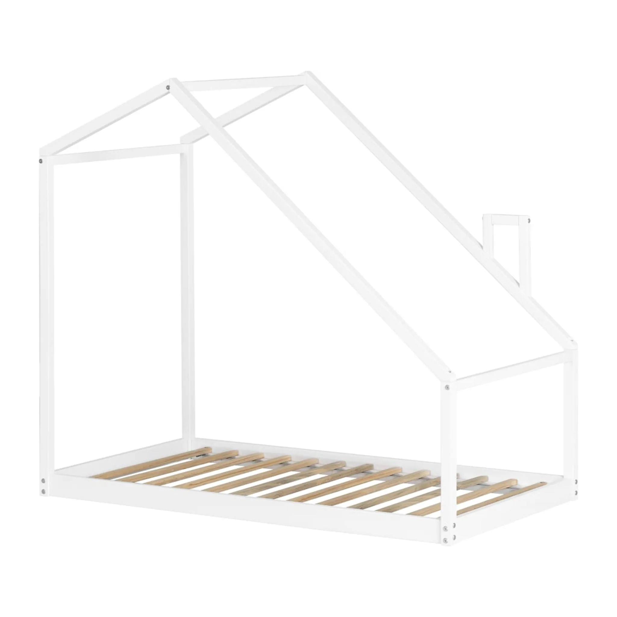 South Shore Lit Maison avec cheminée pour Bébé - Sweedi Blanc