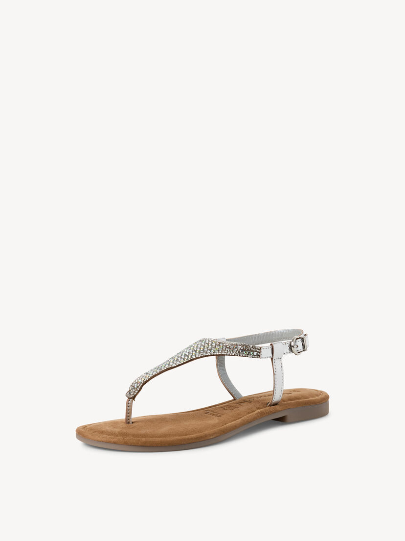 Leren Sandaal - zilver
