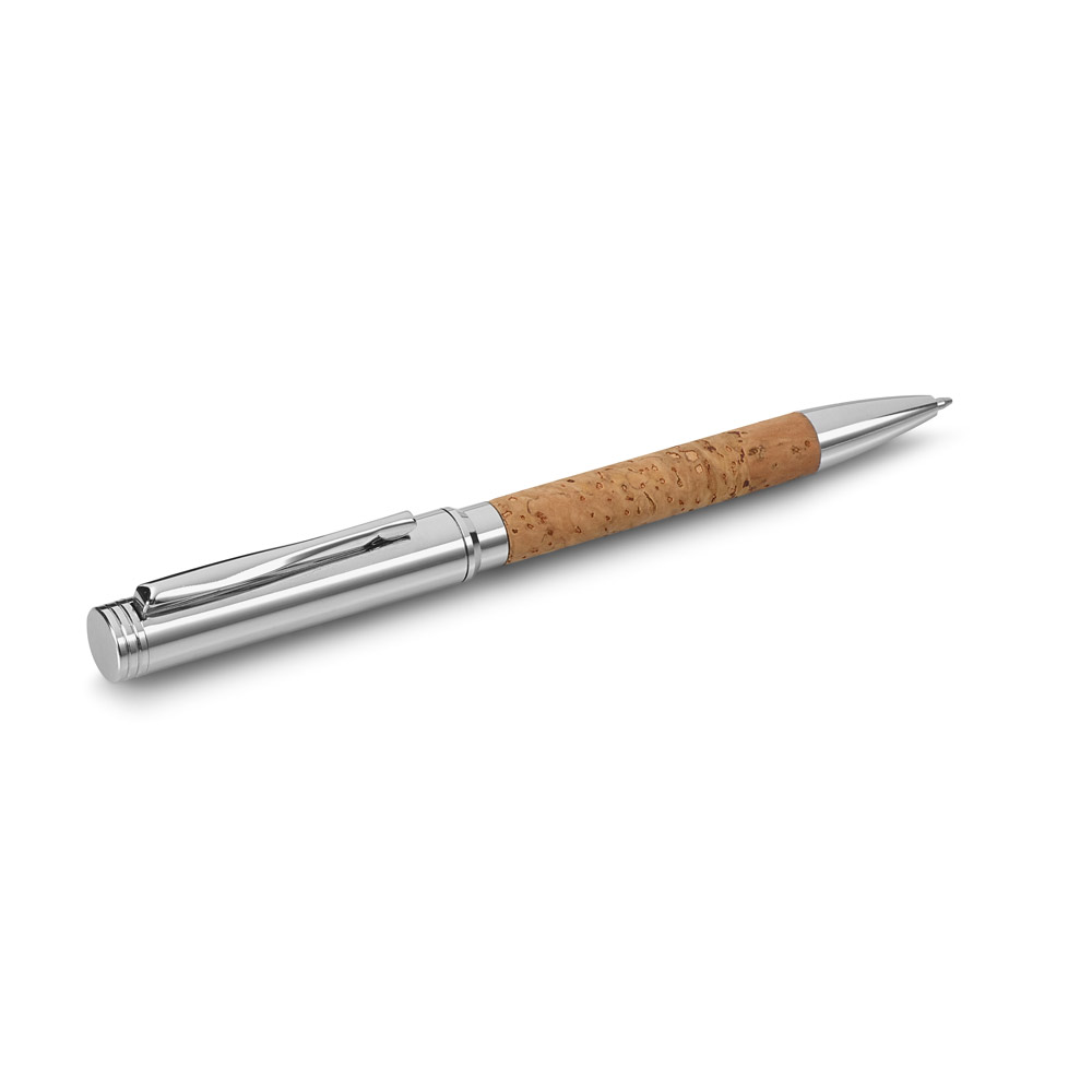 hi!dea 81401 - Stylo à bille en liège et métal avec mécanisme twist