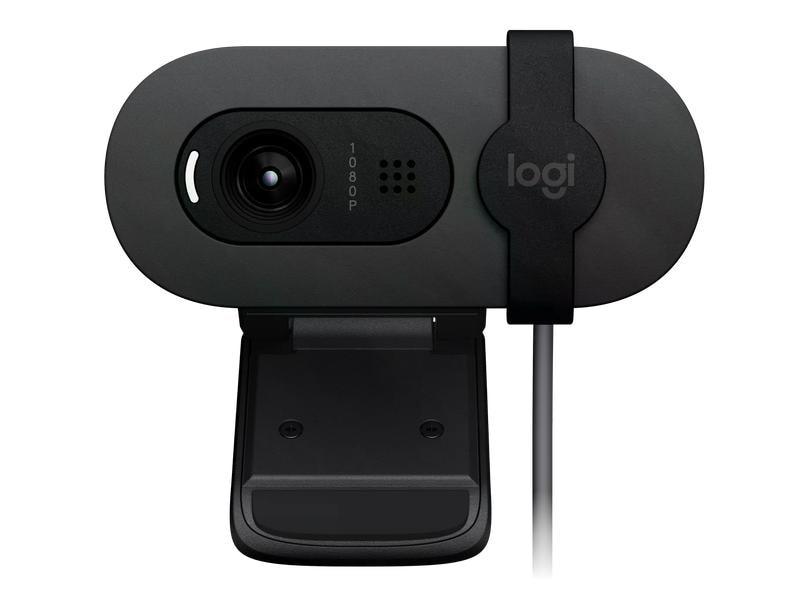 Logitech Webcam Brio 105 Full HD 1080p 30 fps Eine Full HD-Business-Webcam mit 1080p, automatischem Lichtausgleich und integrierter Abdeckblende