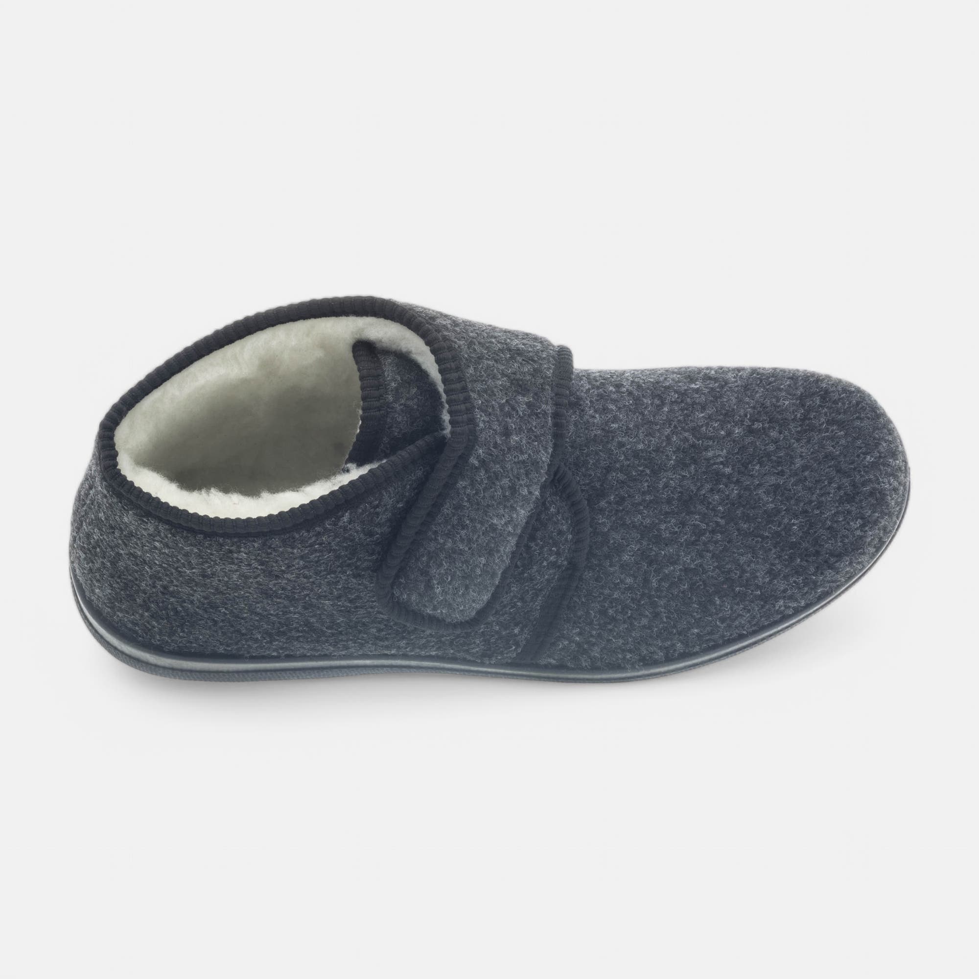 Pantoufles attaches velcros Homme noir