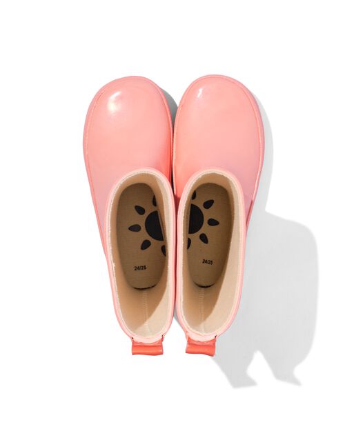 bottes de pluie enfant caoutchouc rose corail