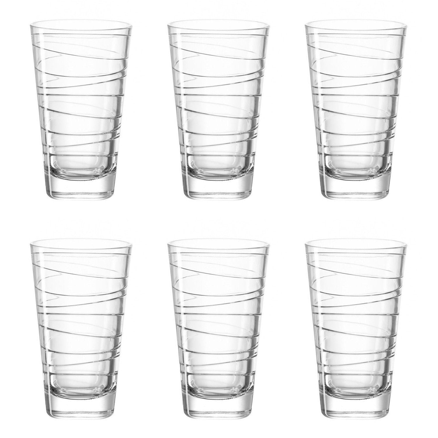 LEONARDO Longdrinkglas VARIO STRUTTURA 6er Set Klarglas