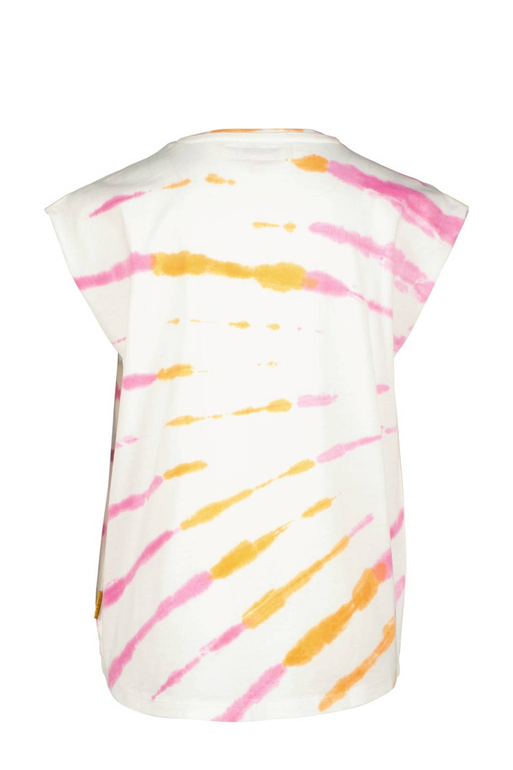 Vingino tie-dye T-shirt Hindra wit/roze/oranje