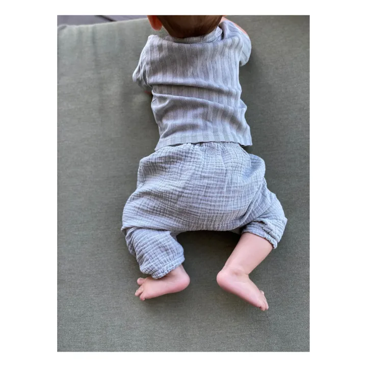 GOLD, Olalala Pantalon Taki Coton Bio | Gris bleuté