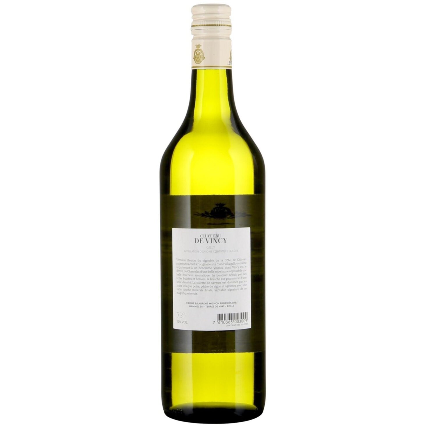 La Côte AOC Château de Vincy Grand Cru Chasselas -75cl