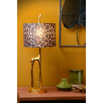 Lucide EXTRAVAGANZA MISS TALL tafellamp Ø 25 cm mat goud / Messing