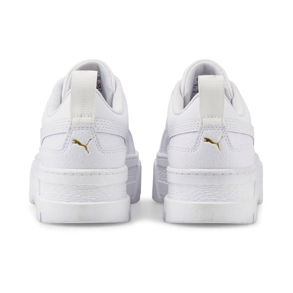 Puma Mayze Lth leren sneakers wit/goud